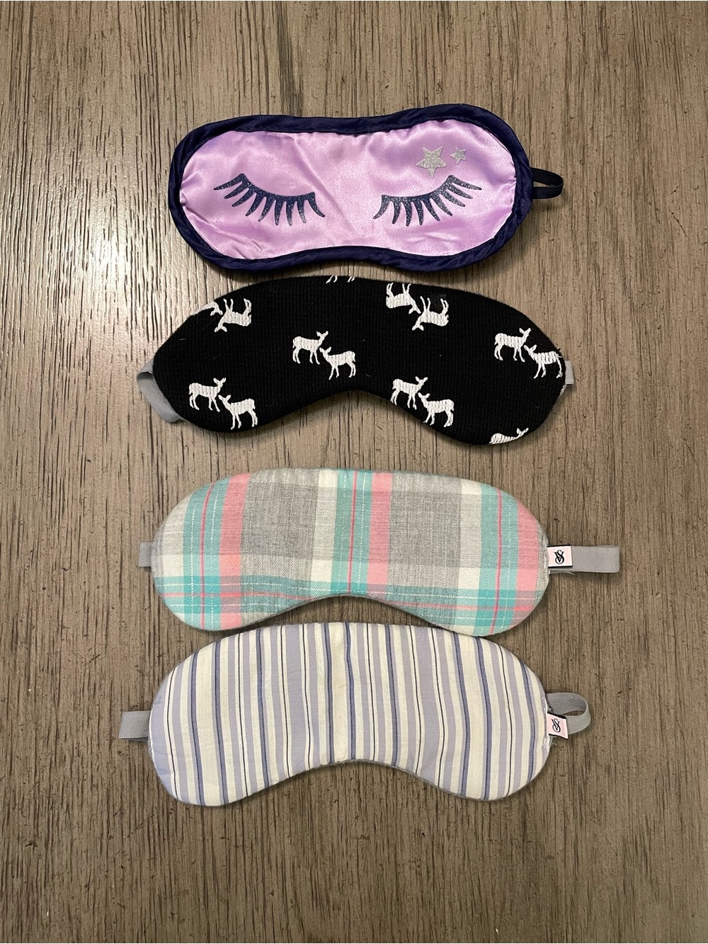 Victoria’s Secret sleep masks (3 of the 4).